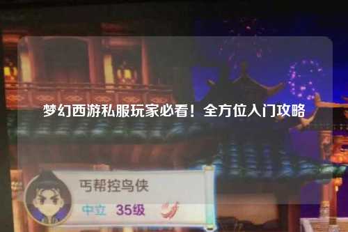 夢幻西游私服玩家必看！全方位入門攻略