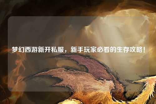夢幻西游新開私服，新手玩家必看的生存攻略！